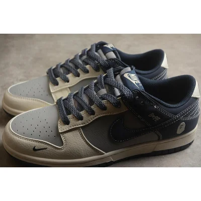 BAPE x Nike Dunk Low "Gray/Navy" фото № 3