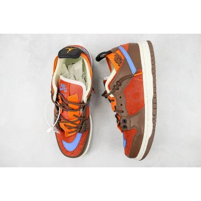 EJDER x Nike Dunk Low "Multi-Element/Red/Brown" фото № 6