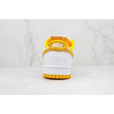 Louis Vuitton x Nike Dunk Low "Yellow/White/Silver" фото № 9