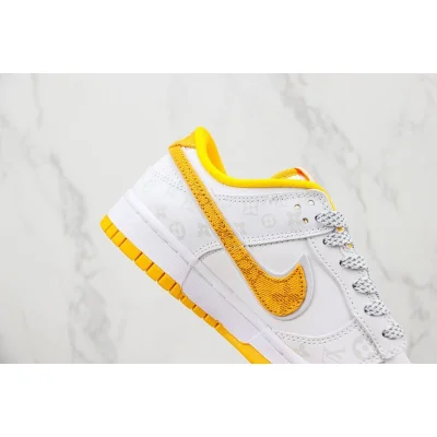 Louis Vuitton x Nike Dunk Low "Yellow/White/Silver" фото № 3