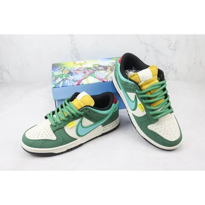 Saint Seiya x Nike Dunk Low "White/Green/Blue" фото № 7