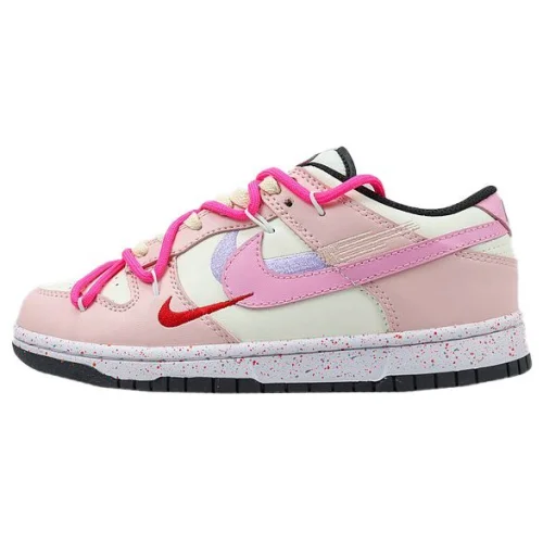 Nike Dunk Low Custom "Multiple Swooshes/Pink"