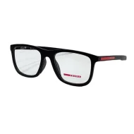 Оправа для очков Prada Square Frame With Line And Logo Side "Black"