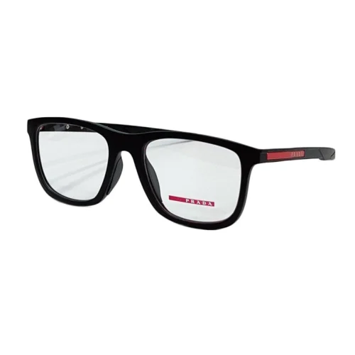 Оправа для очков Prada Square Frame With Line And Logo Side "Black"
