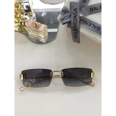 Солнцезащитные очки Balenciaga Thin Frame And Temples Decorated "Gray" фото № 2