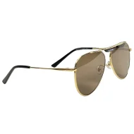 Солнцезащитные очки Balenciaga Aviator Shaped Decorated By Logo On Bridge Of The Nose "Brown/Gold"