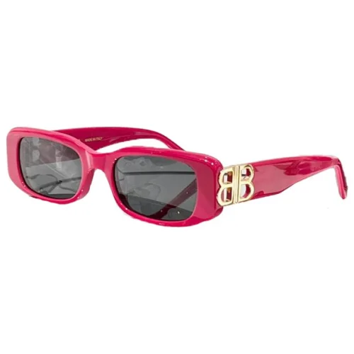 Солнцезащитные очки Balenciaga Rectangle Frame And Two Side Decorated Temples "Pink"