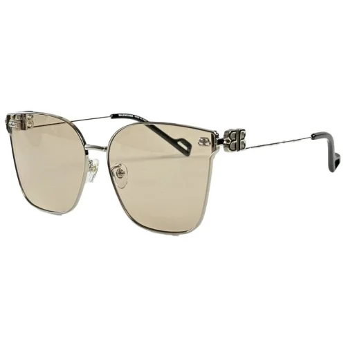 Солнцезащитные очки Balenciaga Thin Temples With Logo "Beige"