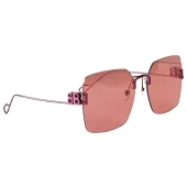 Солнцезащитные очки Balenciaga Rectangle Shape Form And Logo Symbols On Temples "Red"