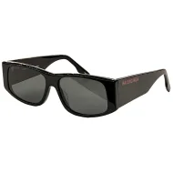 Солнцезащитные очки Balenciaga Wide Frame With Colorful Logo Inscription "Black/Red"