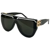 Солнцезащитные очки Balenciaga With Stripes And Logo "Black"