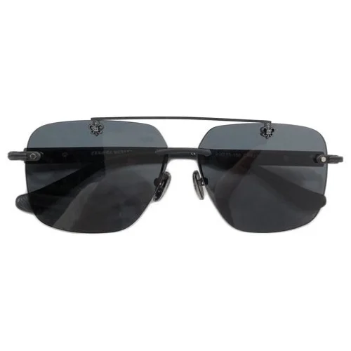 Солнцезащитные очки Chrome Hearts Lenses Decorated By Symbol Front "Black"