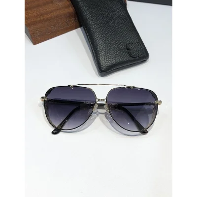 Солнцезащитные очки Chrome Hearts Temples With Decoration By Repeating Crosses "Black" фото № 4