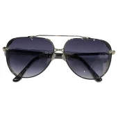 Солнцезащитные очки Chrome Hearts Temples With Decoration By Repeating Crosses "Black"