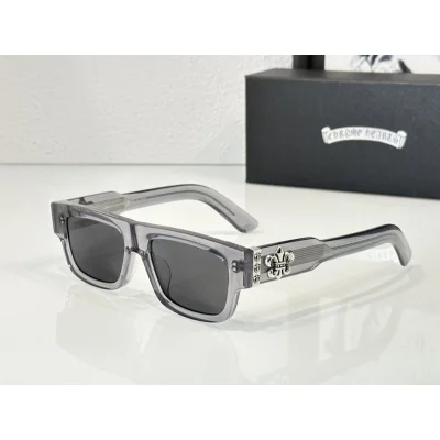 Солнцезащитные очки Chrome Hearts Temples With Big Logo "Gray" фото № 2