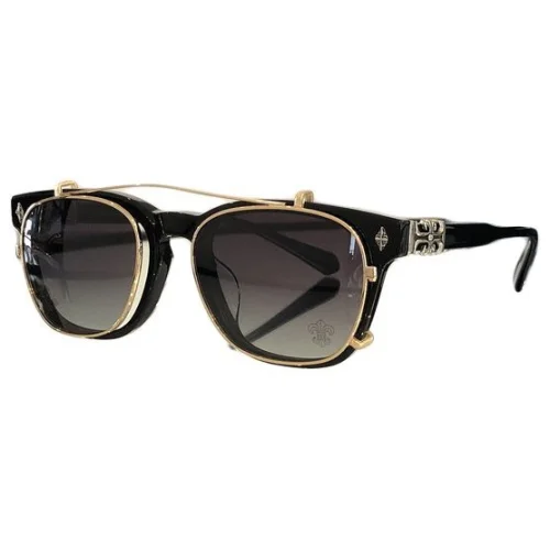 Солнцезащитные очки Chrome Hearts Double Thin Frame "Black/Gold"
