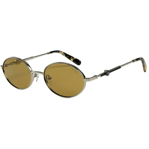 Солнцезащитные очки Moncler Rounded Shaped With Decorated Temples "Yellow"