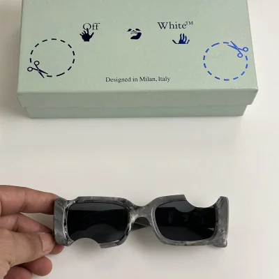 Солнцезащитные очки Off White Frame Without Piece "Gray" фото № 2