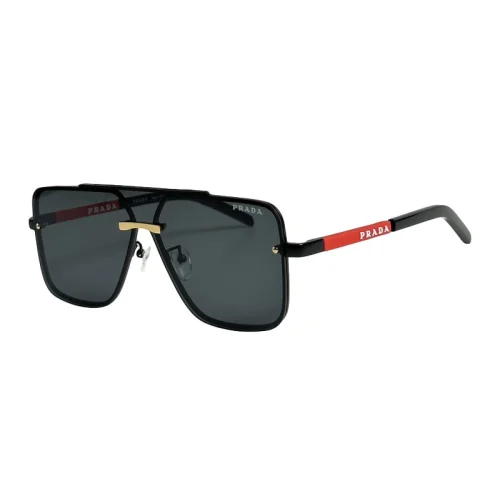 Солнцезащитные очки Prada Frame With Red Rectangle And Logo "Black"