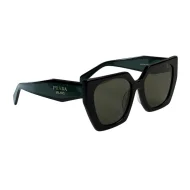 Солнцезащитные очки Prada Hexagon Frame With Romb And Logo Inscription "Green/Black"