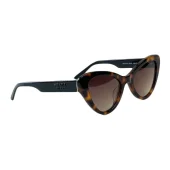 Солнцезащитные очки Prada Triangle Form Frame With Logo Inscription "Brown/Black"