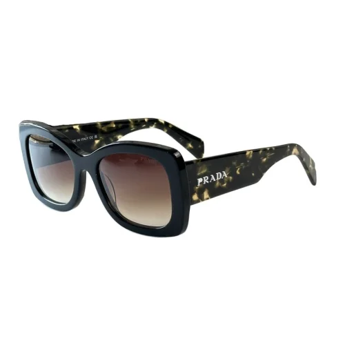 Солнцезащитные очки Prada Frame Decorated By Gold Inscription Side "Black/Yellow"