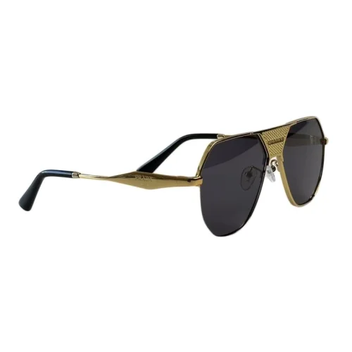 Солнцезащитные очки Prada Frame With Connected Wide Line Between Lenses "Black/Gold"