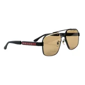 Солнцезащитные очки Prada Aviator Frame With Thin Temples And Logo "Brown"