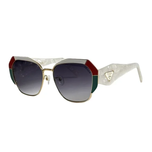 Солнцезащитные очки Prada Frame With Colorful Segments "White"