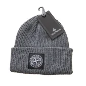 Шапка Stone Island With Lapel And Small Logo Inside Circle "Gray"