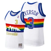 Баскетбольная Джерси Mitchell And Ness Denver Nuggets №3 Allen Iverson "White"