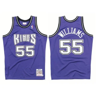 Баскетбольная Джерси Mitchell And Ness Sacramento Kings №55 Jason Williams "Lilac" фото № 2
