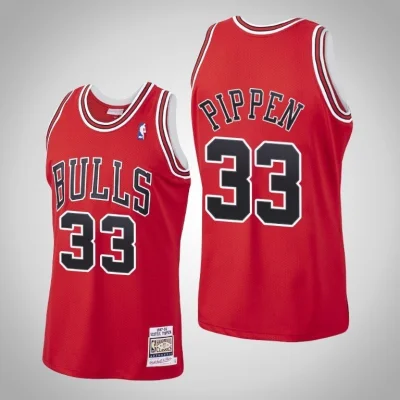 Баскетбольная Джерси NBA Chicago Bulls №33 Scottie Pippen With Logo "Red" фото № 2 Баскетбольная Джерси NBA Chicago Bulls №33 Scottie Pippen With Logo "Red" фото № 2