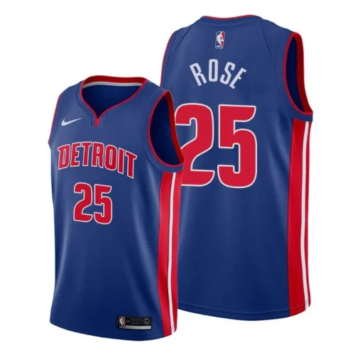 Баскетбольная Джерси Nike Detroit Pistons 19-20 №25 Derrick Rose "Blue"
