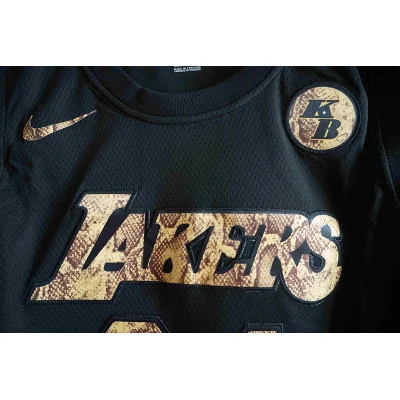 Баскетбольная Джерси Nike Los Angeles Lakers №24 Kobe Bryant "Black" фото № 5