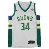 Баскетбольная Джерси Nike Milwaukee Bucks 17-18 №34 Giannis Antetokounmpo With Logo "White"