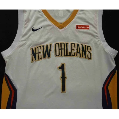 Баскетбольная Джерси Nike New Orleans Pelicans №1 Zion Williamson With Logo "White" фото № 4