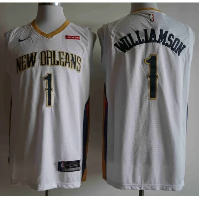 Баскетбольная Джерси Nike New Orleans Pelicans №1 Zion Williamson With Logo "White" фото № 7