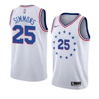 Баскетбольная Джерси Nike Philadelphia 76ers 18-19 №25 Ben Simmons "White"