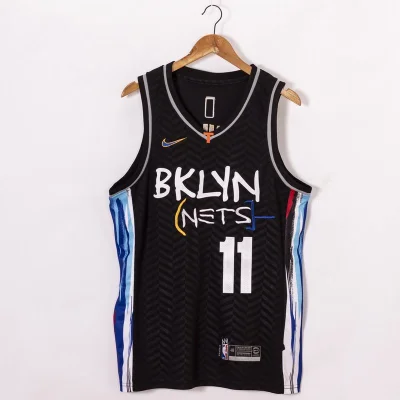 Баскетбольная Джерси Nike Brooklyn Nets 20-21 №11 Kyrie Irving "Black" фото № 4