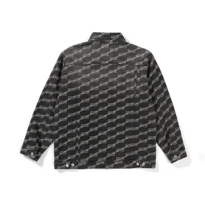 Джинсовая Куртка Balenciaga With Brand Print Of Logos "Black" фото № 5 Джинсовая Куртка Balenciaga With Brand Print Of Logos "Black" фото № 5