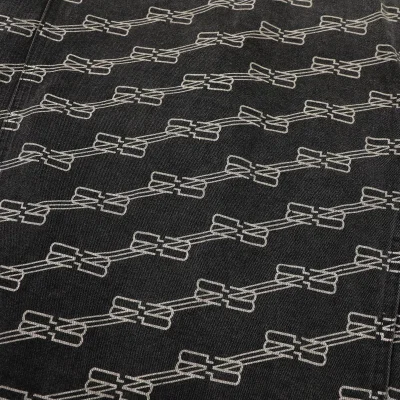 Джинсовая Куртка Balenciaga With Brand Print Of Logos "Black" фото № 6 Джинсовая Куртка Balenciaga With Brand Print Of Logos "Black" фото № 6