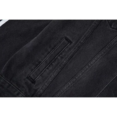 Джинсовая Куртка Balenciaga X Adidas With White Stripes "Black" фото № 2