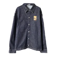 Джинсовая Рубашка Dior Landscape Mountains "Blue/Gray"