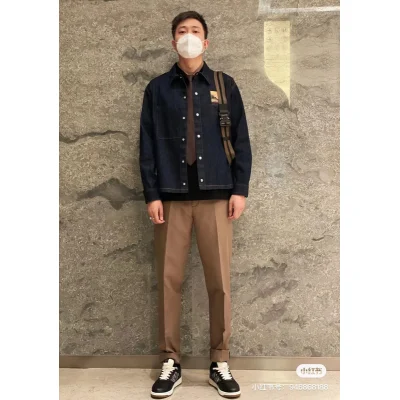 Джинсовая Рубашка Dior Landscape Mountains "Blue/Gray" фото № 2