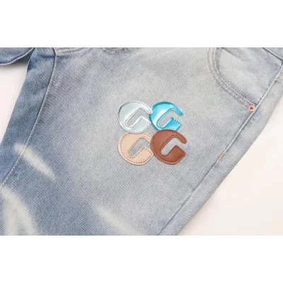 Джинсы Gallery Dept Letter G Various Colors White Lines "Blue" фото № 2