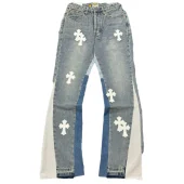 Джинсы Gallery Dept x Chrome Hearts White Cross "Gray Denim"