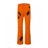 Джинсы Gallery Dept x Chrome Hearts Black Cross "Orange Denim"
