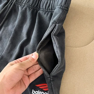 Штаны Balenciaga Elastic Waistband Drawstring "Black" фото № 4