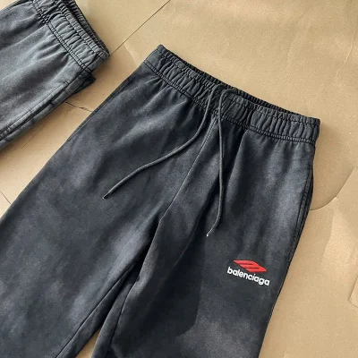 Штаны Balenciaga Elastic Waistband Drawstring "Black" фото № 9